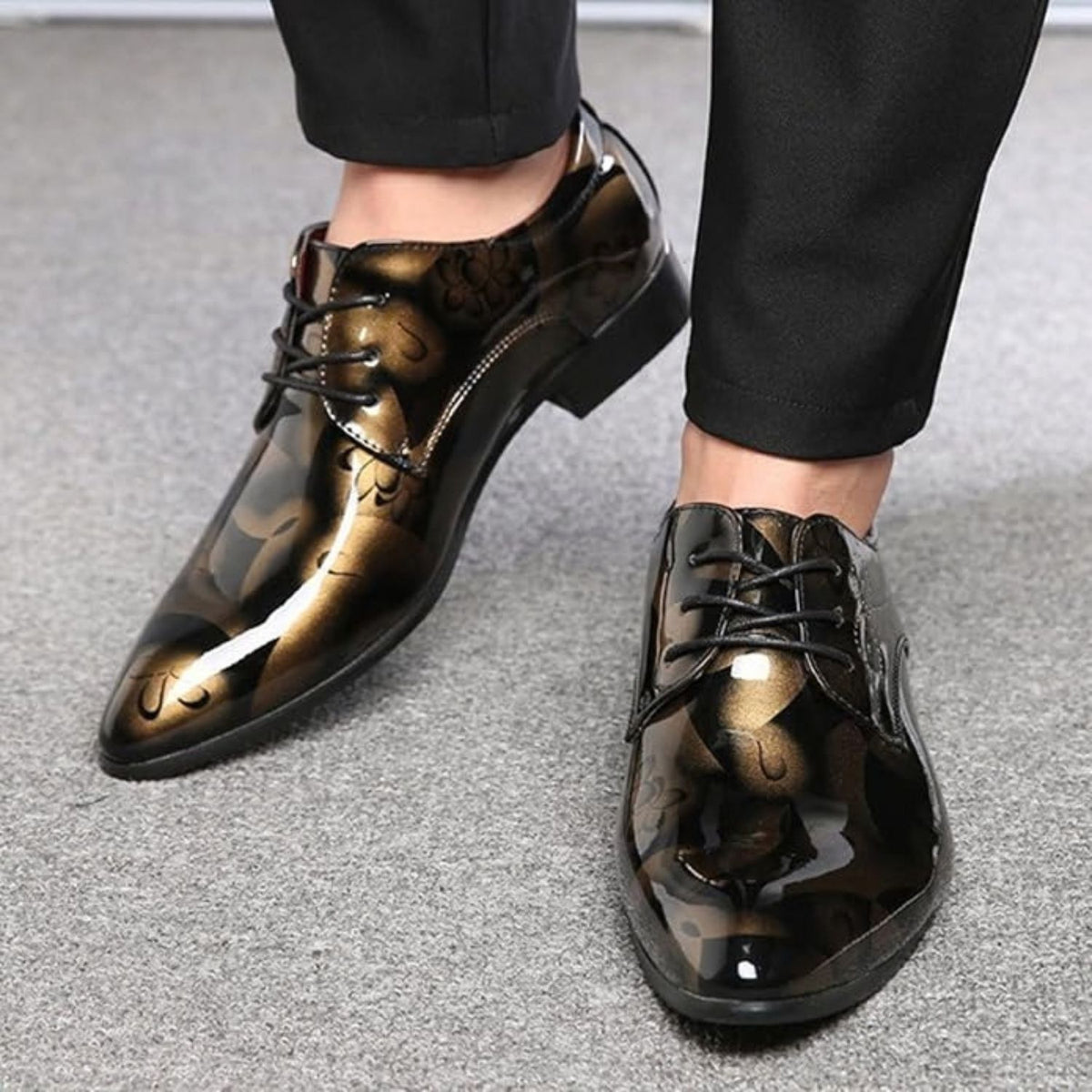 Floral Pattern Lace Up Oxfords