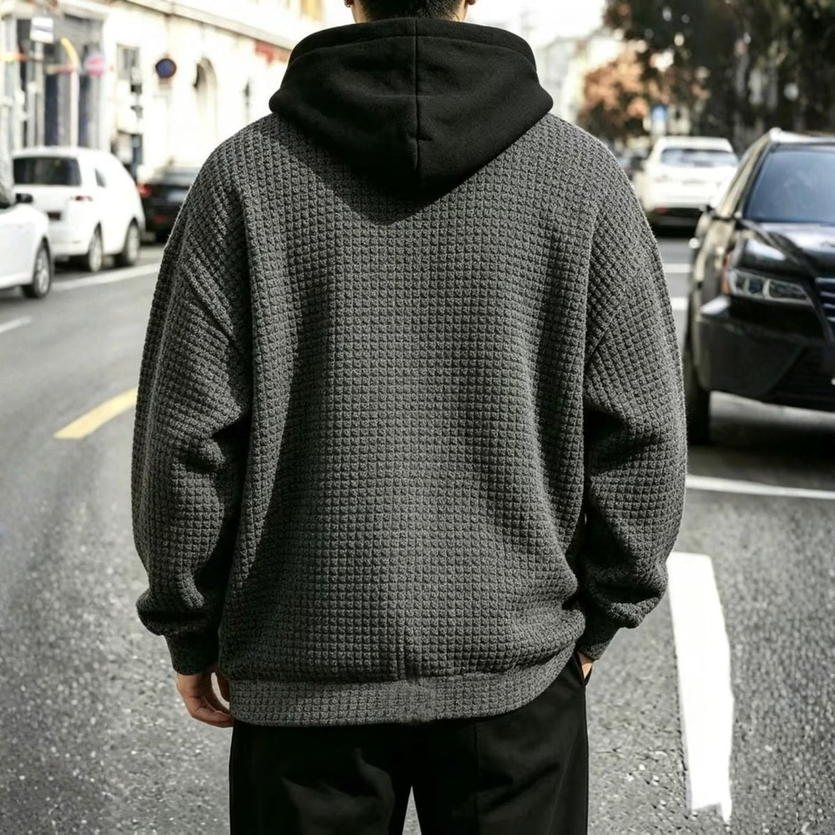 Men’s Textured Hooded Jacket