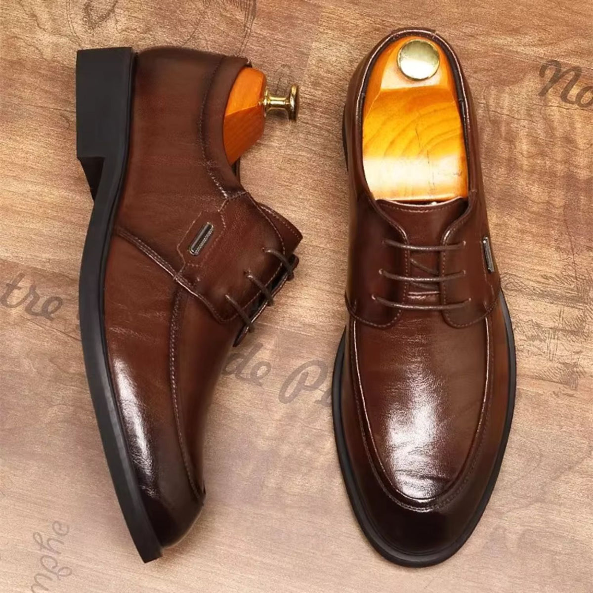 Leather Lace Up Oxford Shoes