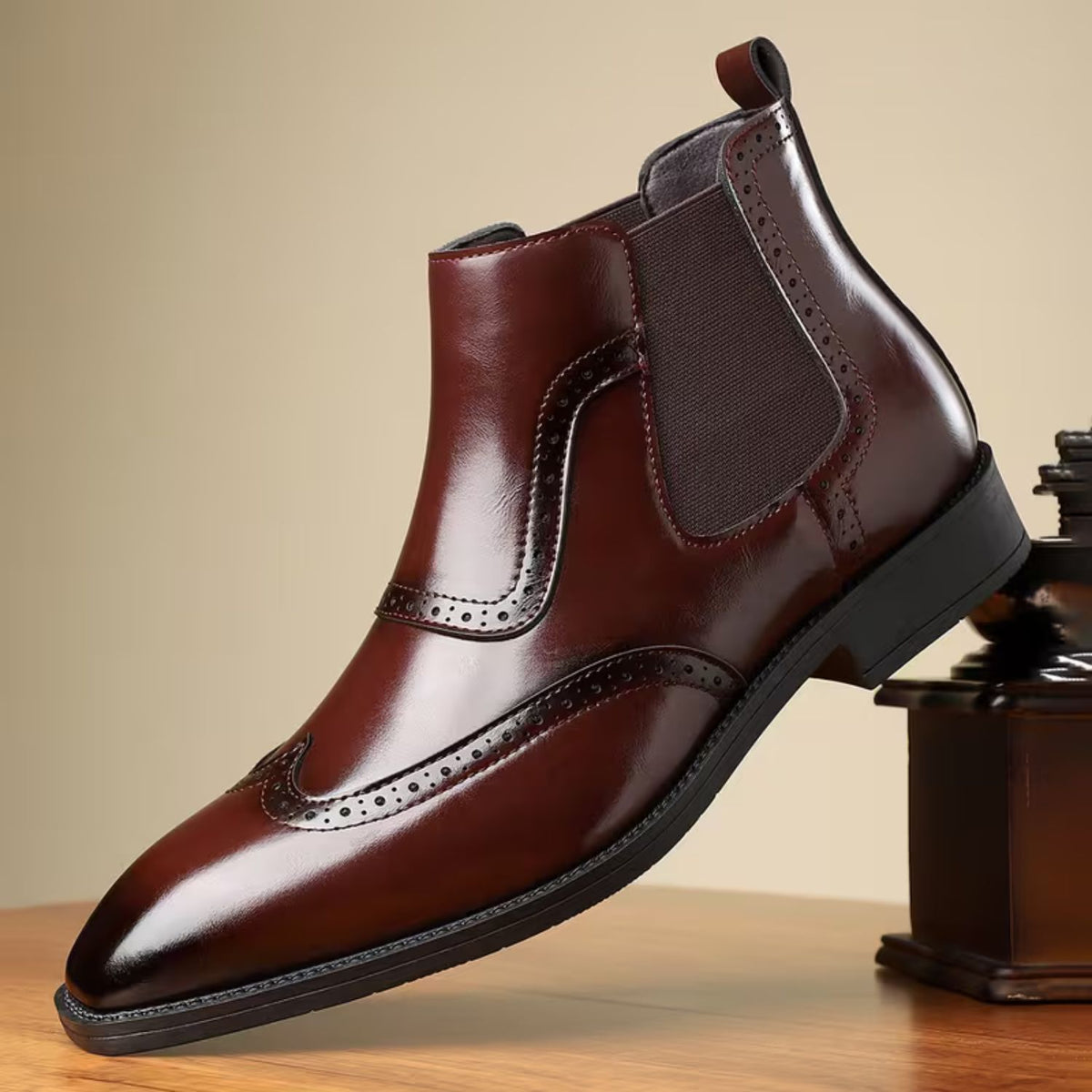 Brogue Chelsea Ankle Boots