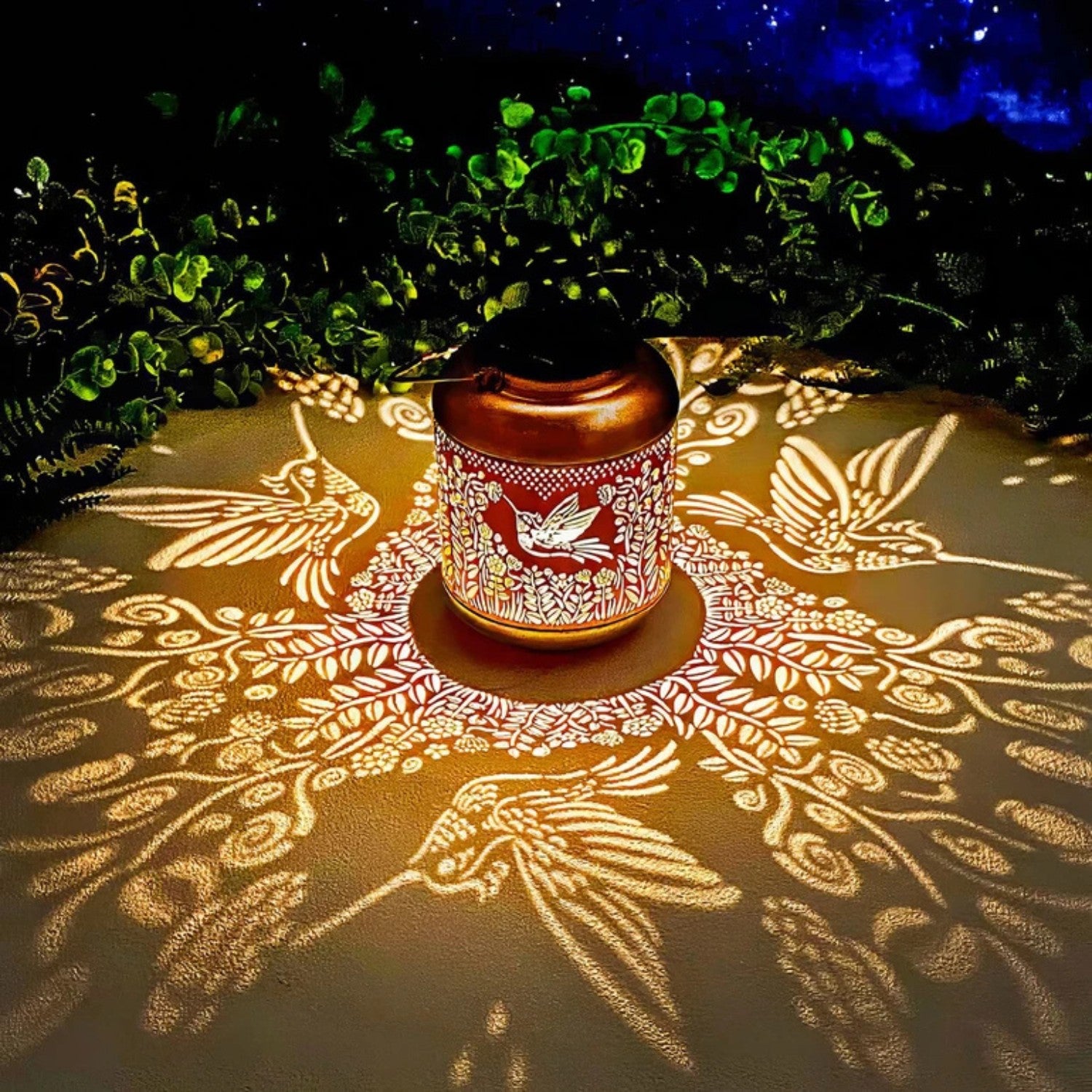 Twilight Hummingbird Shadow Lantern