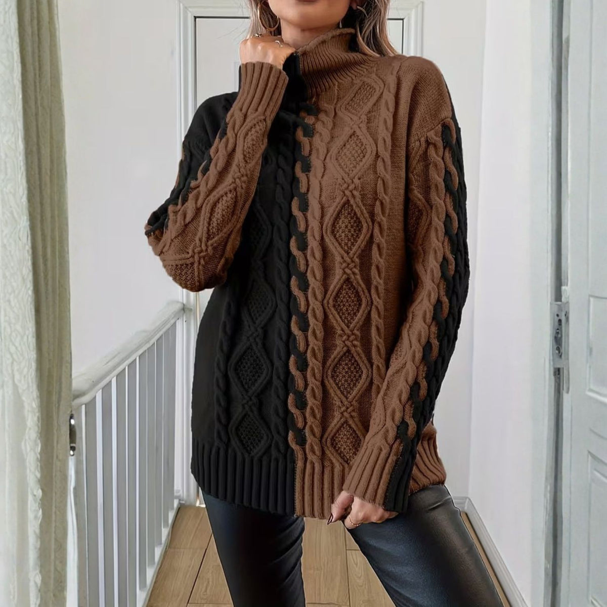Women’s Colour Block Knit Top