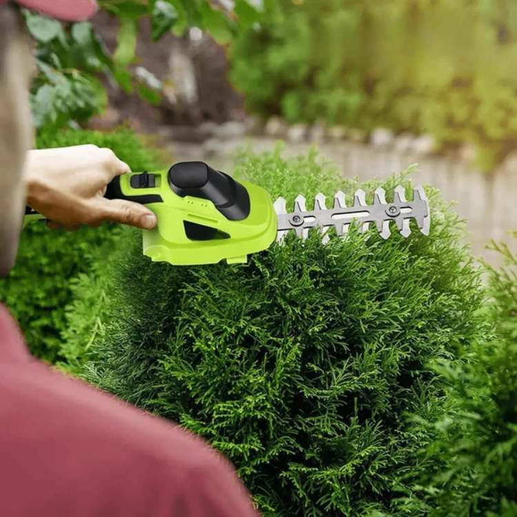 2 - in - 1 Cordless Garden Trimmer - Hedge Trimmer - Wild Eye Vision