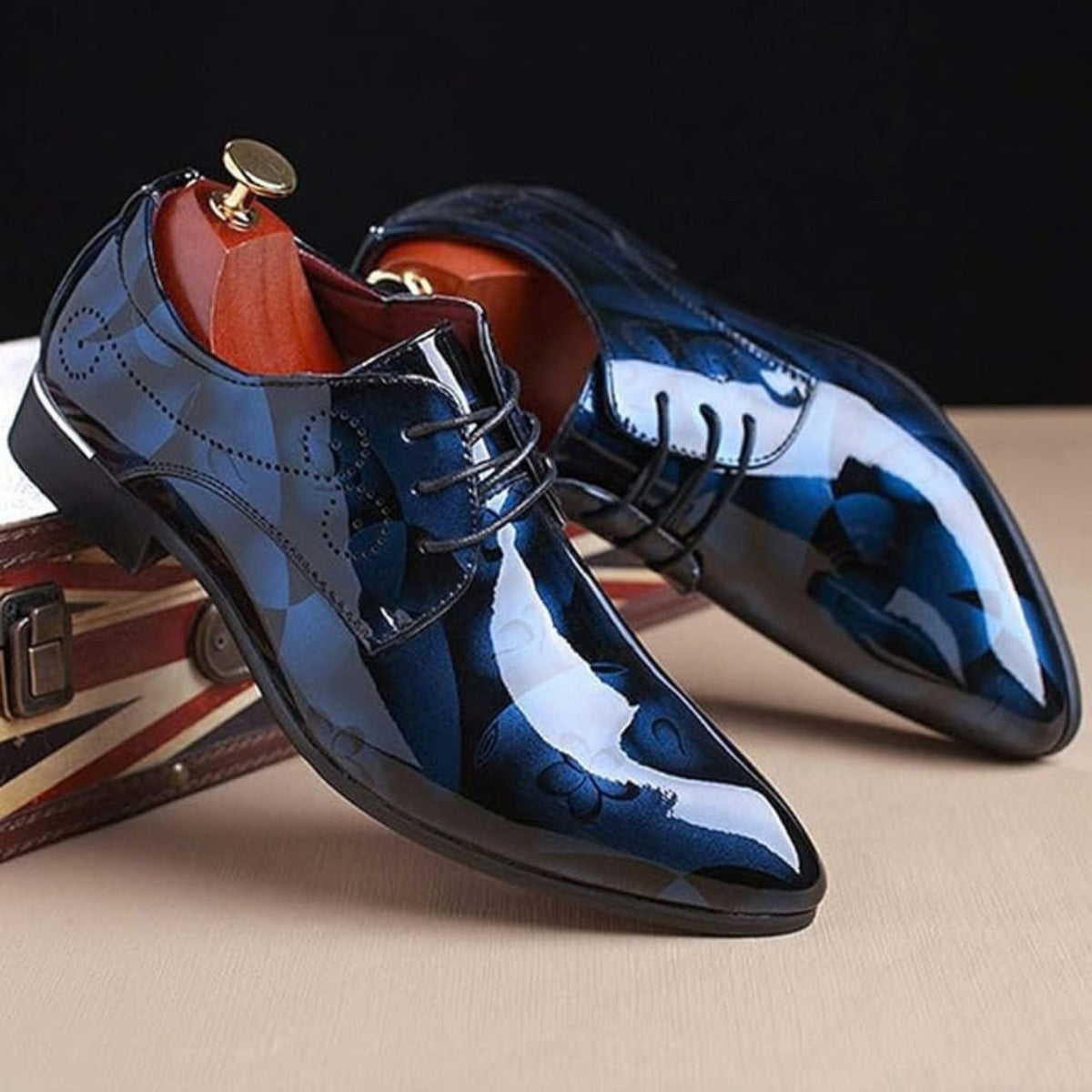 Floral Pattern Lace Up Oxfords