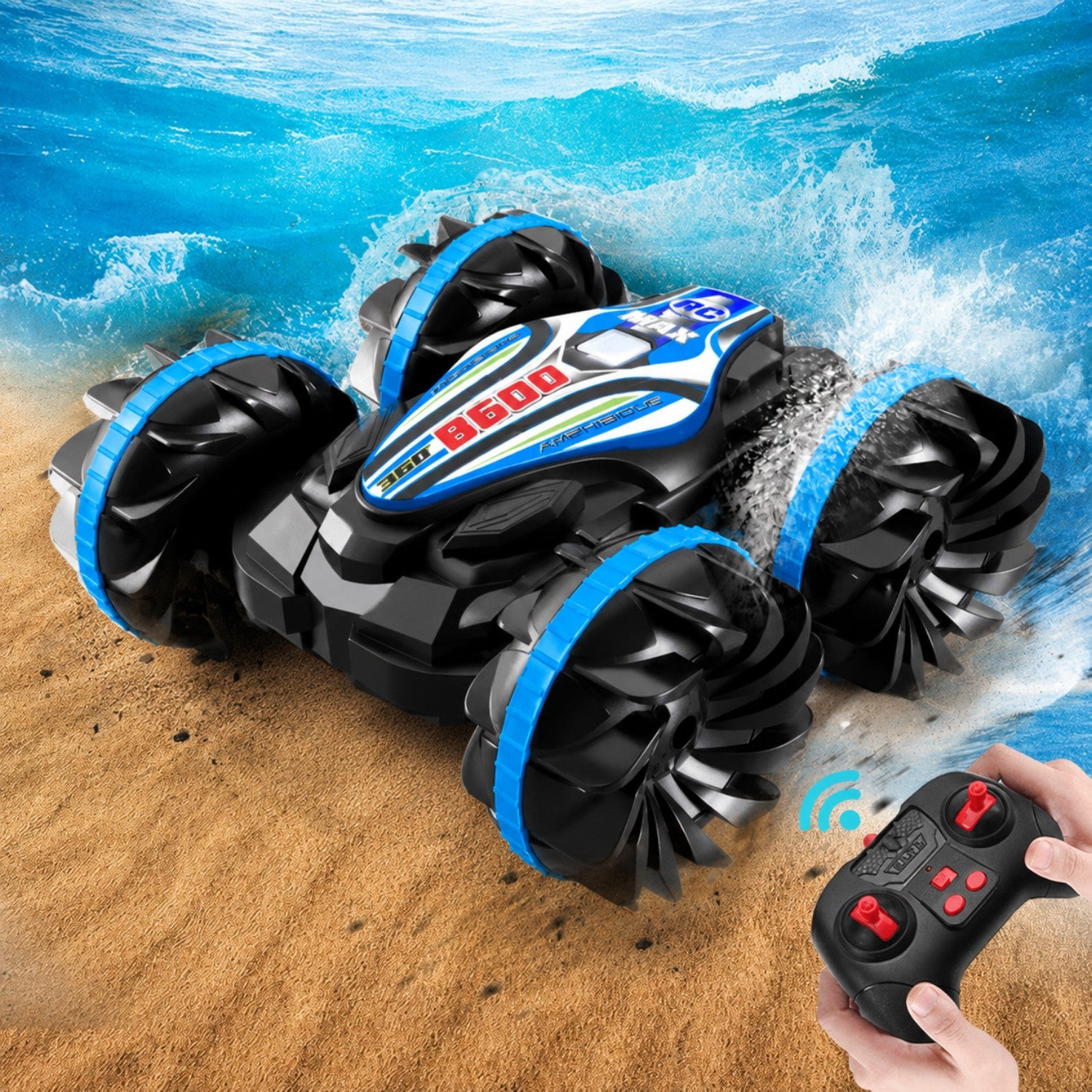 4WD Amphibious Remote Control Stunt Car