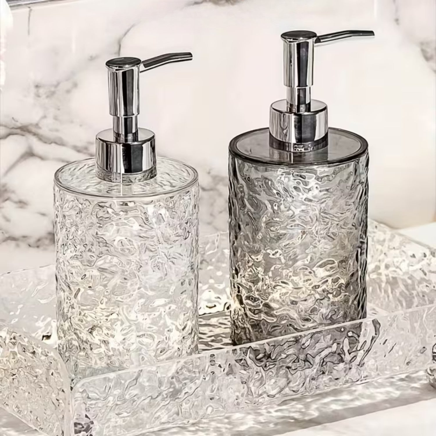 Refillable Acrylic Soap Dispenser Bottle