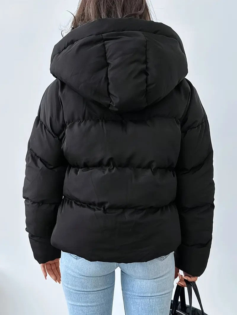Casual Hooded Zip-Up Winter Jacket