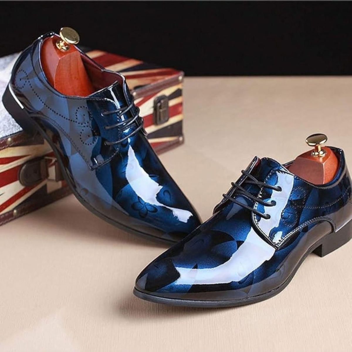 Floral Pattern Lace Up Oxfords