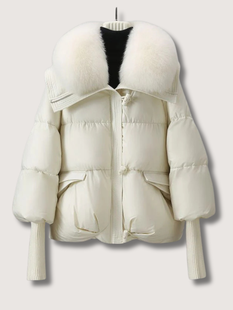 Women's Puffer Jacket with Soft Collar