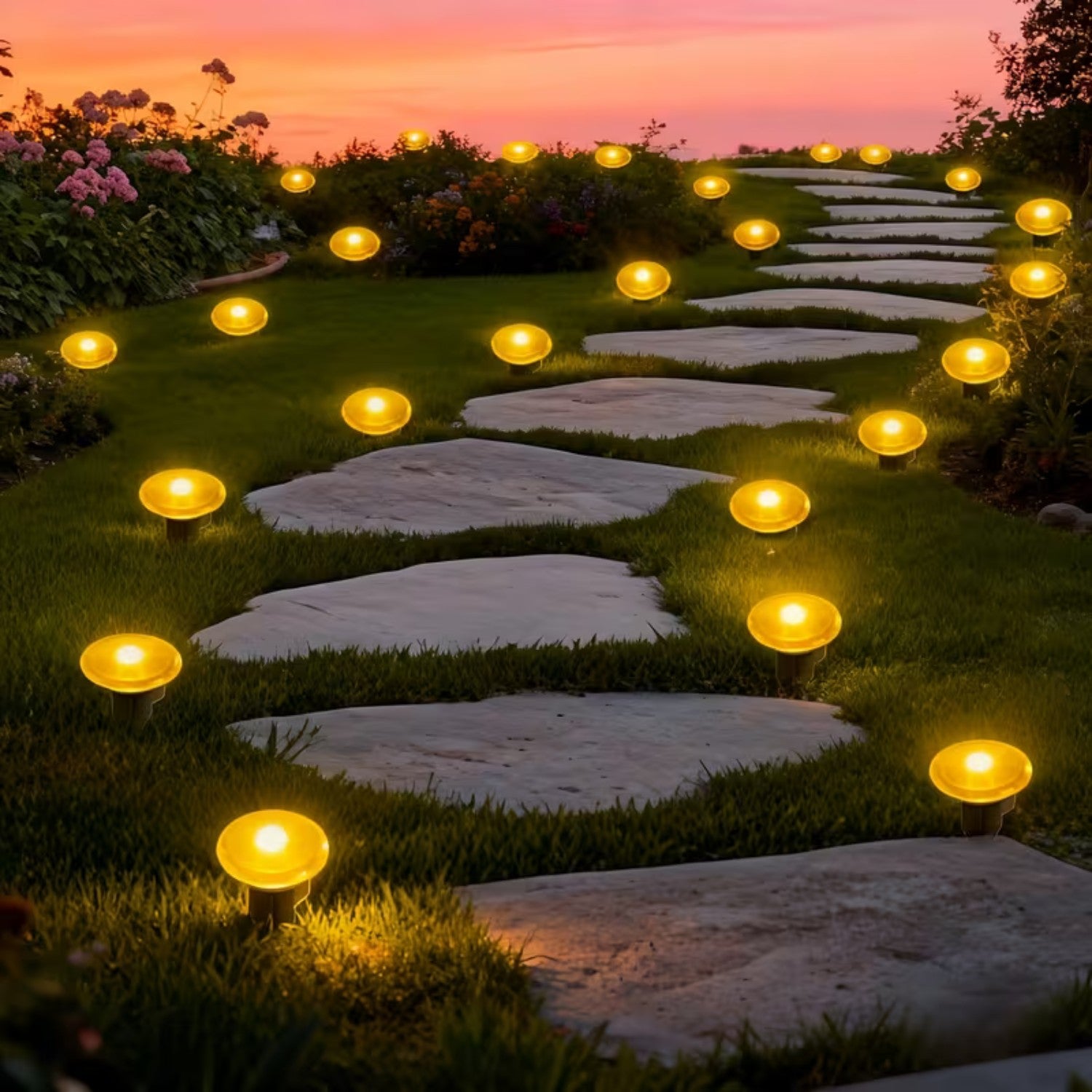Solar LED Pathway Garden Lights