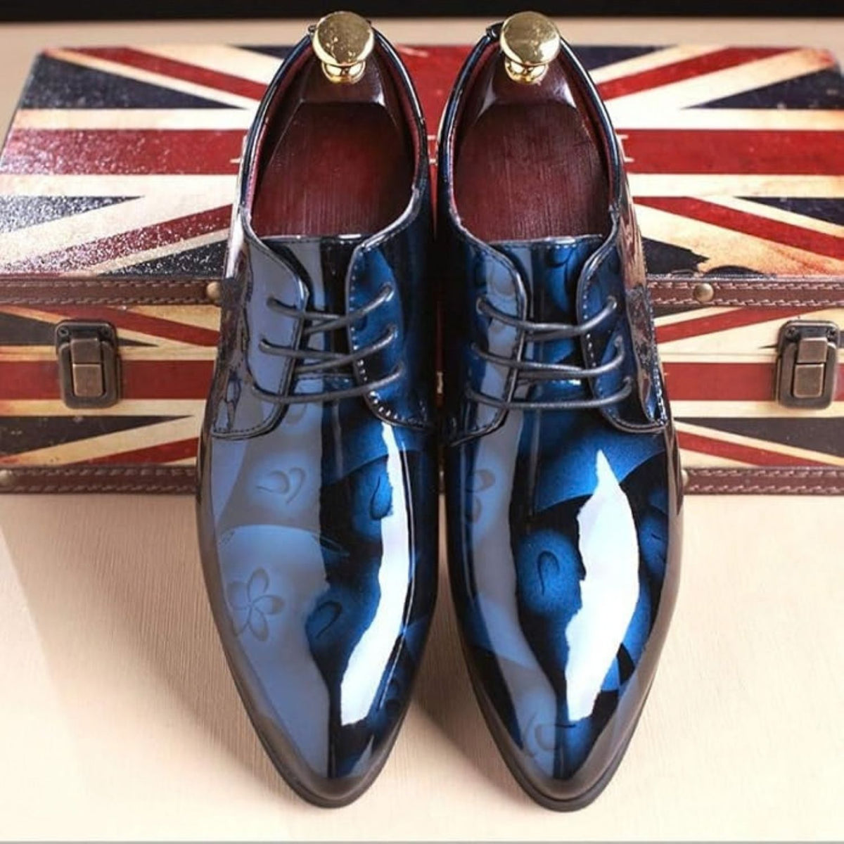 Floral Pattern Lace Up Oxfords