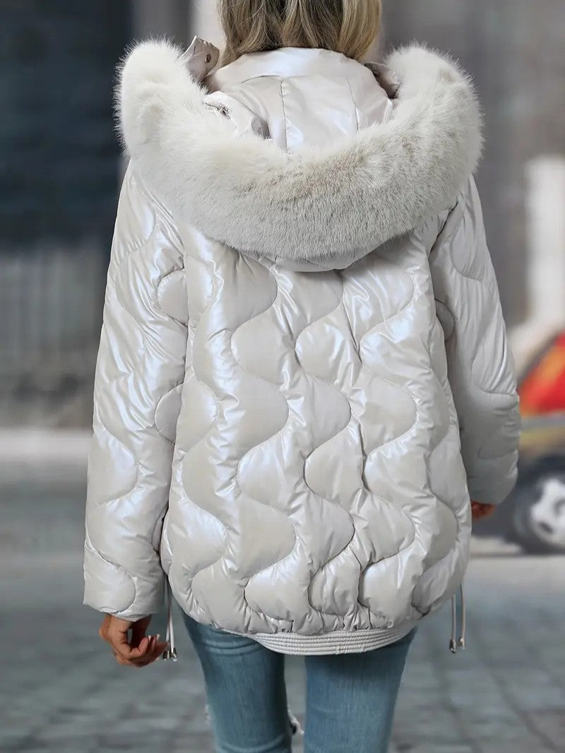 Detachable Hood Full-Zip Winter Jacket