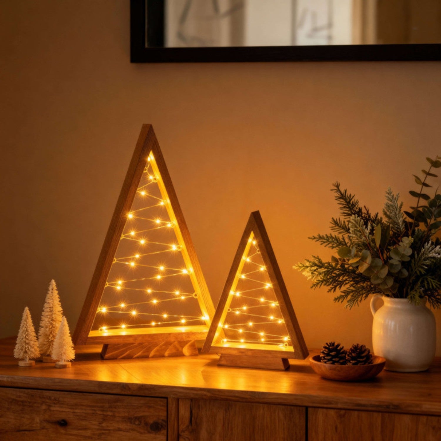 Timber Triangle Light Trees