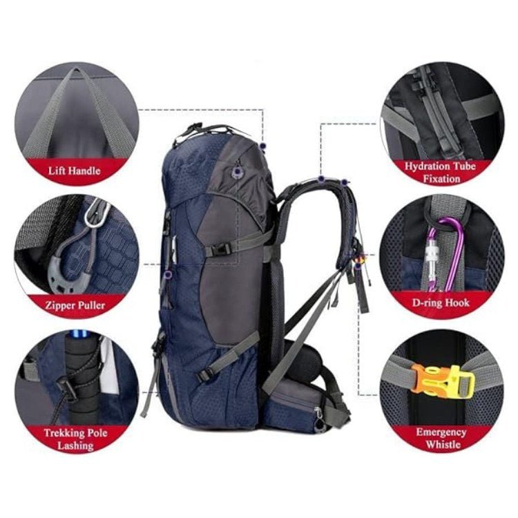 60L Lightweight Waterproof Hiking Backpack - Hiking Backpack - Wild Eye Vision