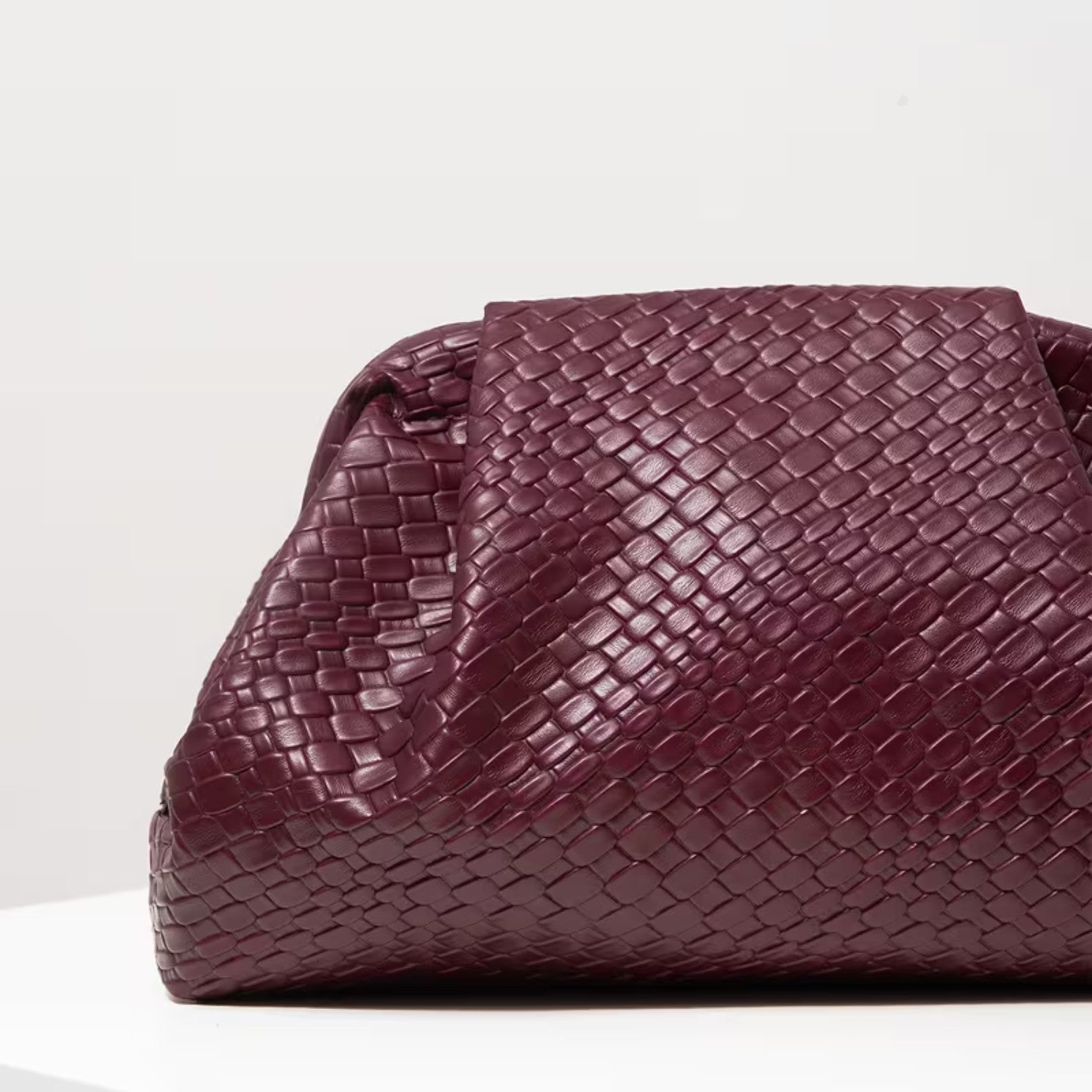 Vintage Woven Oversized Clutch Bag