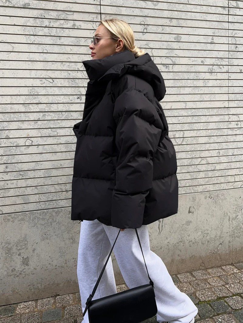 Women’s Oversized High-Neck Puffer Jacket