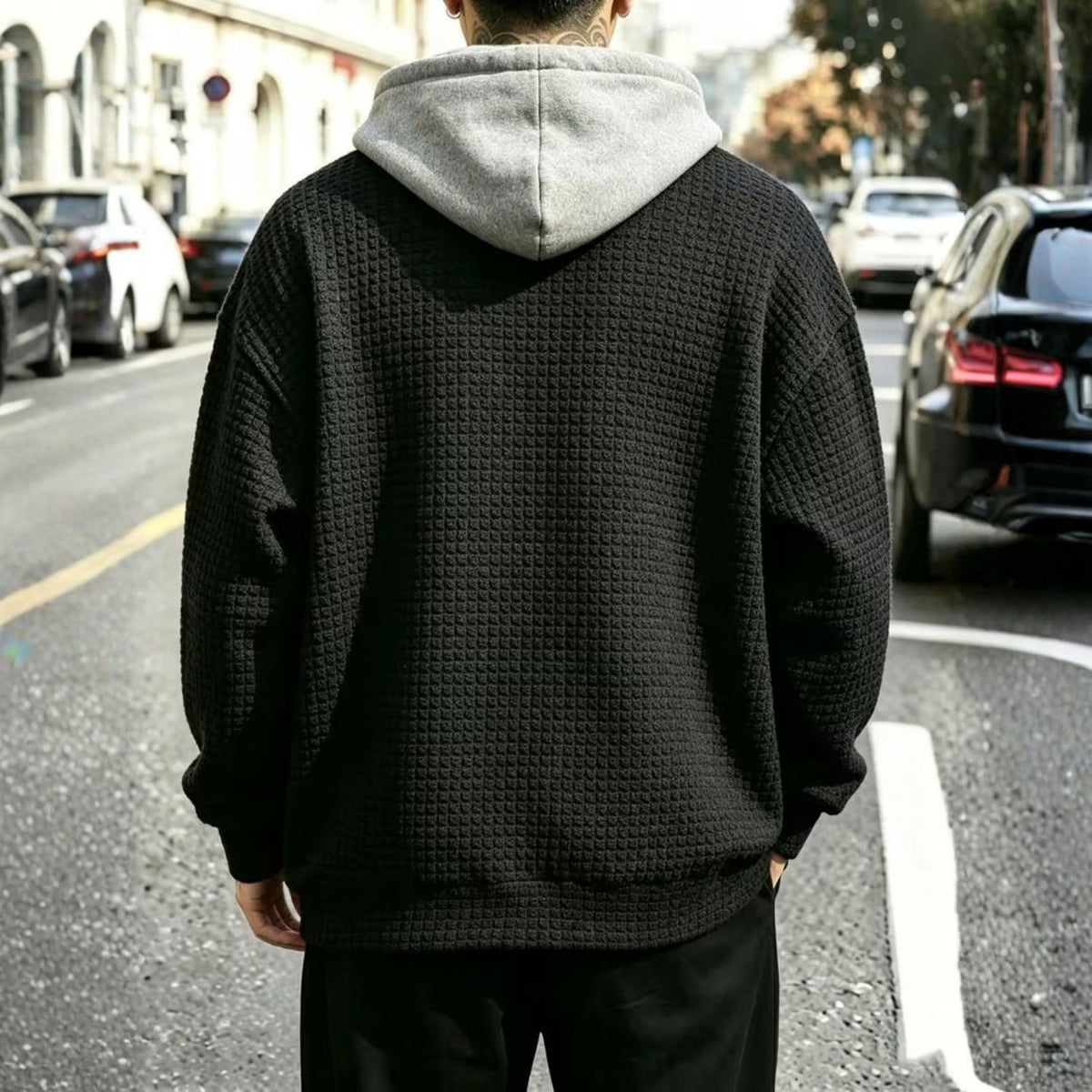 Men’s Textured Hooded Jacket