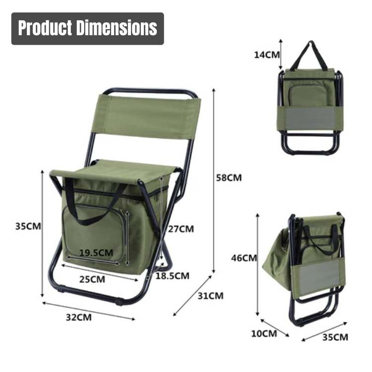 All - in - One Foldable Outdoor Chair - Folding Chair / Camping Chair - Wild Eye Vision