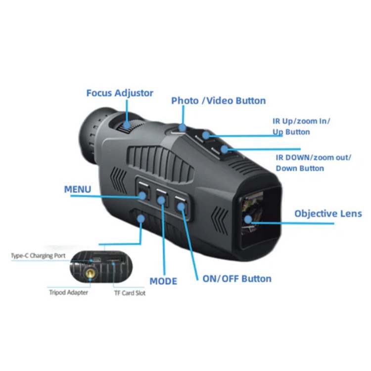 Blackout Night Vision HD IR Monocular - Monocular - Wild Eye Vision