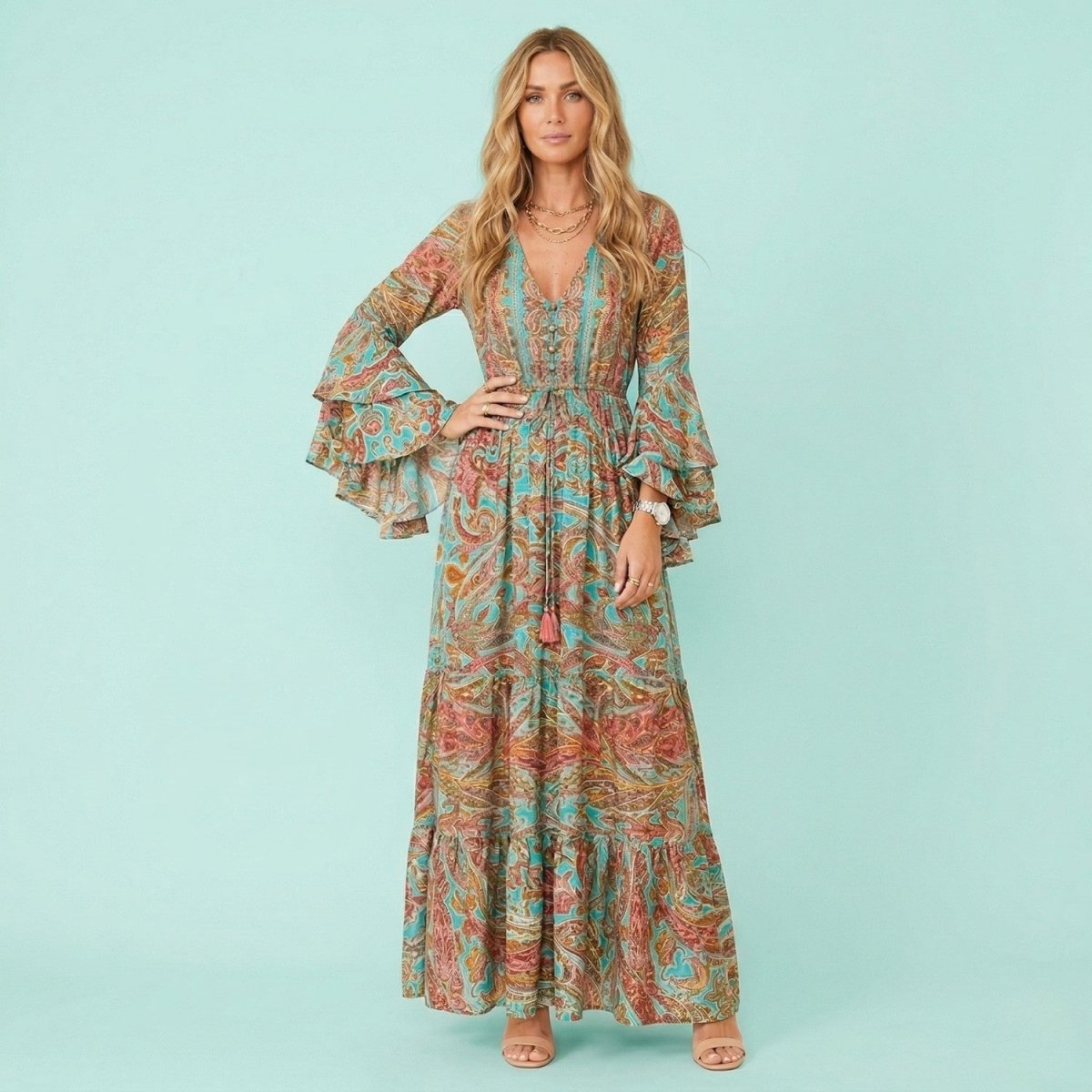 Bohemian Paisley Maxi Dress - Maxi Dress - Wild Eye Vision