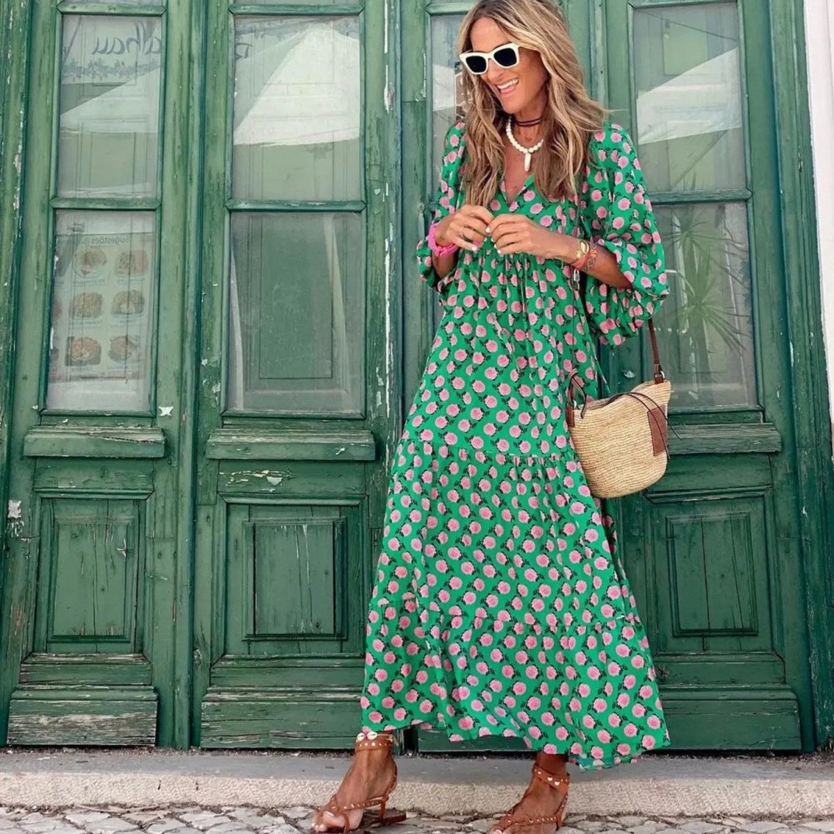 Boho Pattern Maxi Dress - Wild Eye Vision