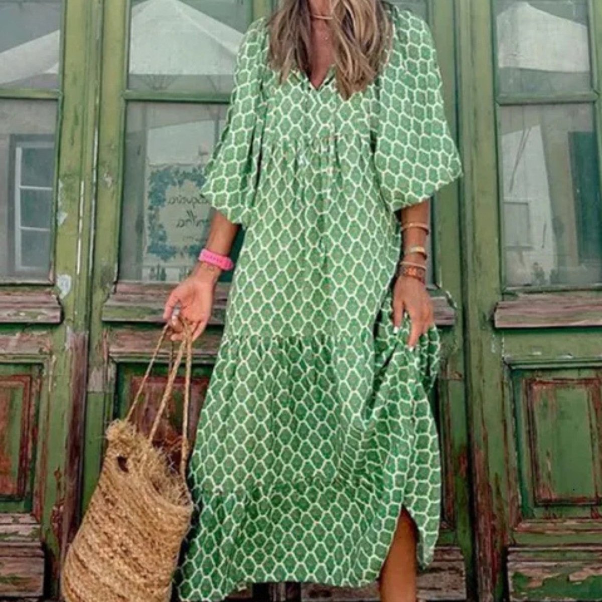 Boho Pattern Maxi Dress - Wild Eye Vision