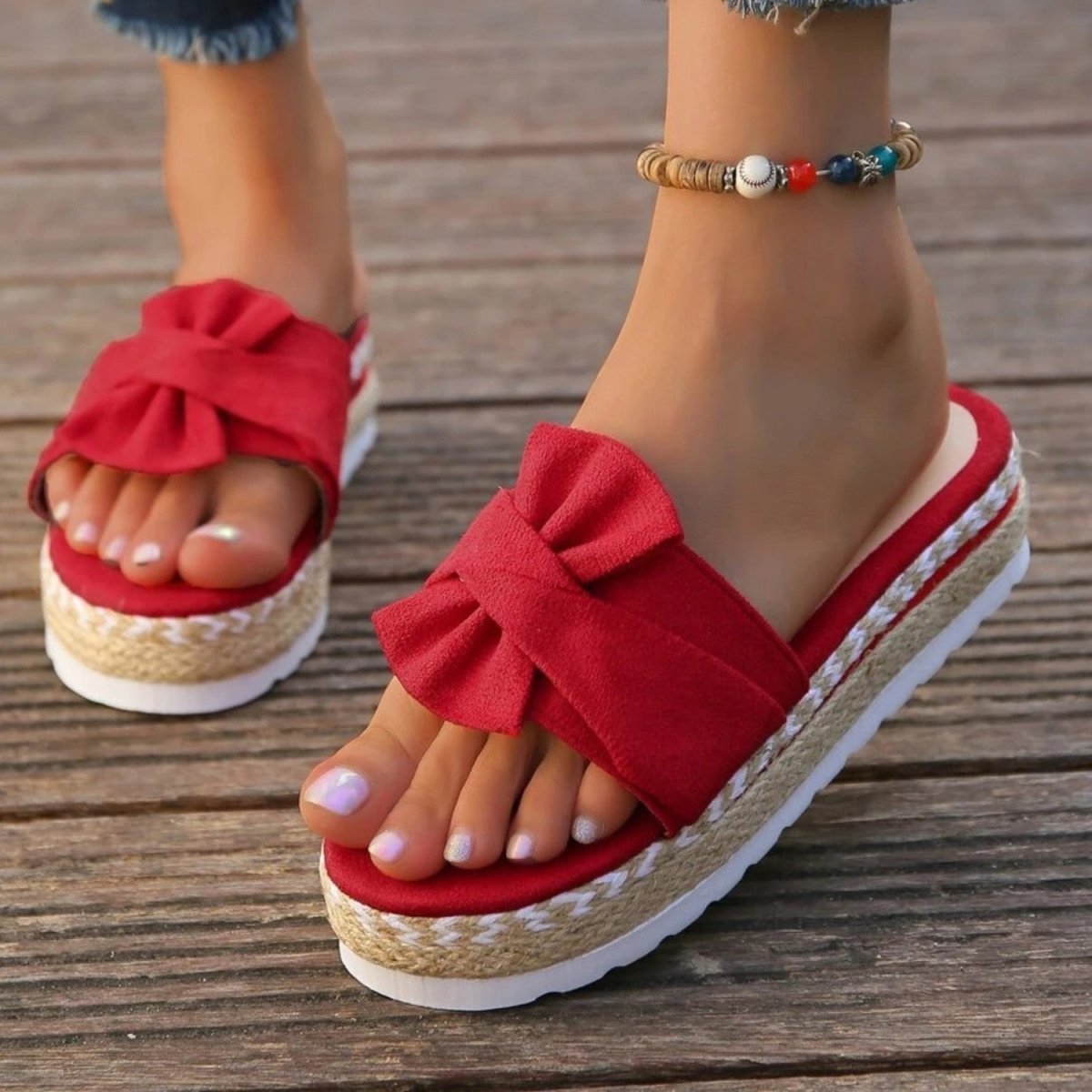 Bow Platform Comfort Sandals - Orthopedic Sandals - Wild Eye Vision