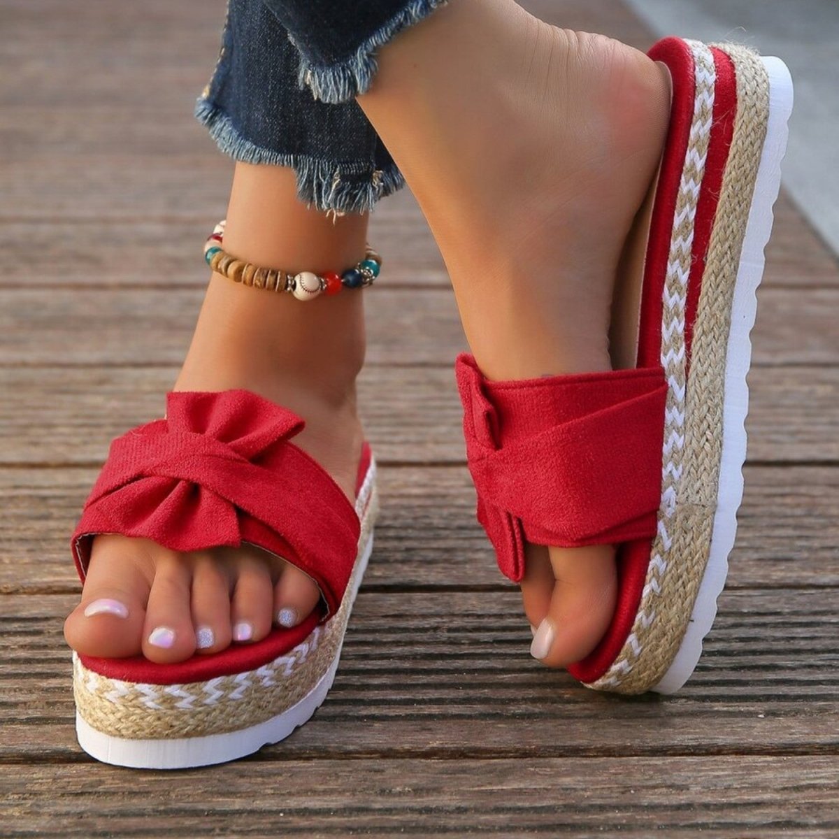 Bow Platform Comfort Sandals - Orthopedic Sandals - Wild Eye Vision