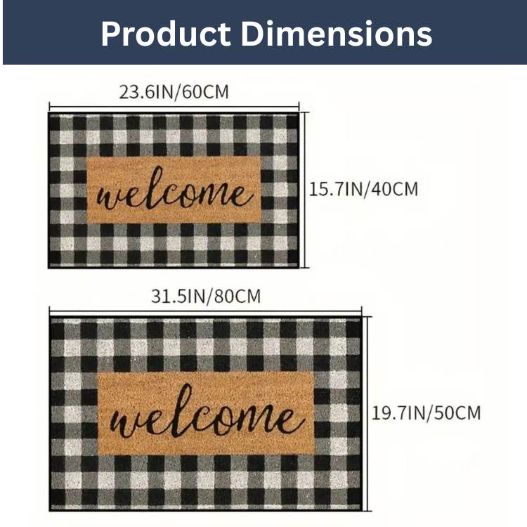 Buffalo Check Welcome Mat - Mat - Wild Eye Vision