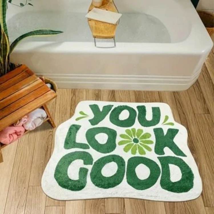 Cheerful 'You Look Good' Bath Mat - Bath Mat - Wild Eye Vision