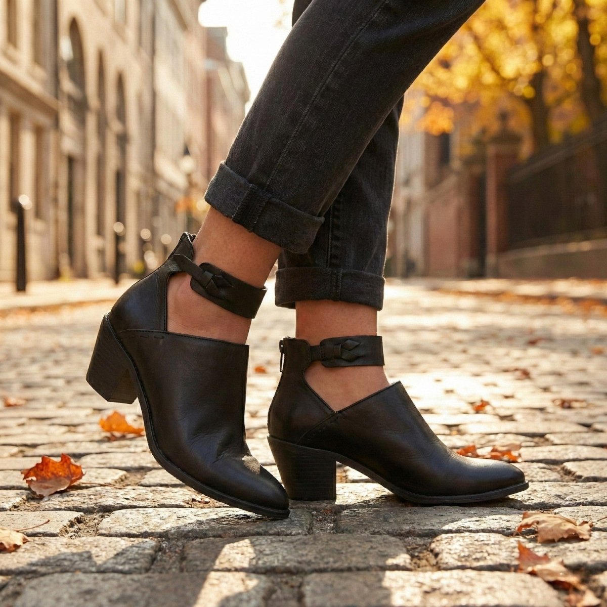 Chic Block Heel Ankle Boots - Ankle Boots - Wild Eye Vision