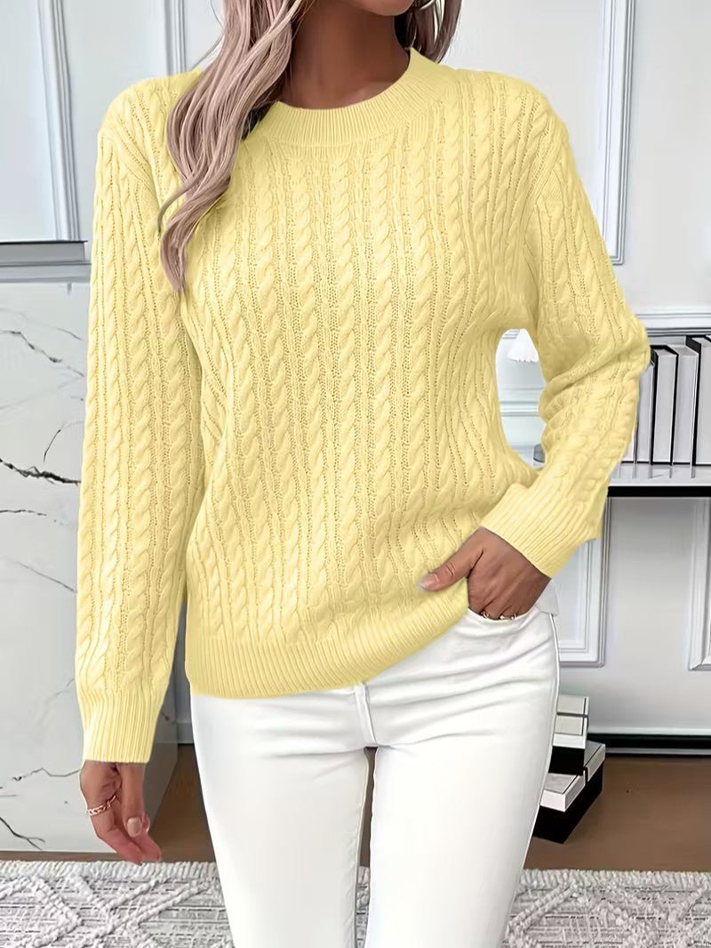 Classic Cable Knit Jumper - Women Knitted Jumper - Wild Eye Vision