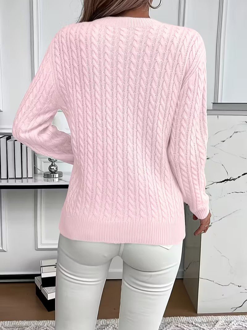Classic Cable Knit Jumper - Women Knitted Jumper - Wild Eye Vision