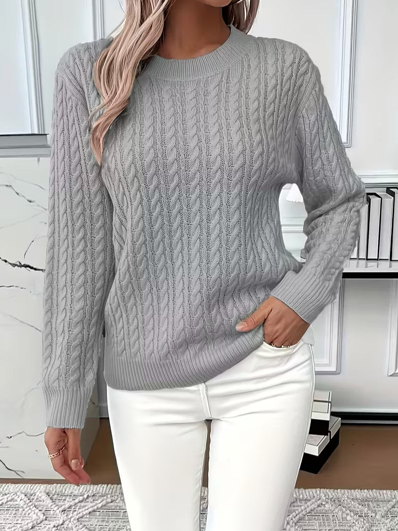 Classic Cable Knit Jumper - Women Knitted Jumper - Wild Eye Vision