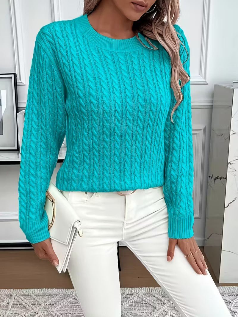 Classic Cable Knit Jumper - Women Knitted Jumper - Wild Eye Vision