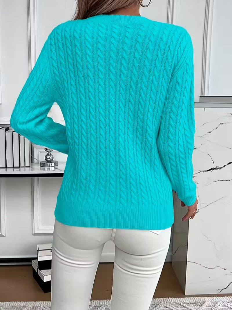 Classic Cable Knit Jumper - Women Knitted Jumper - Wild Eye Vision