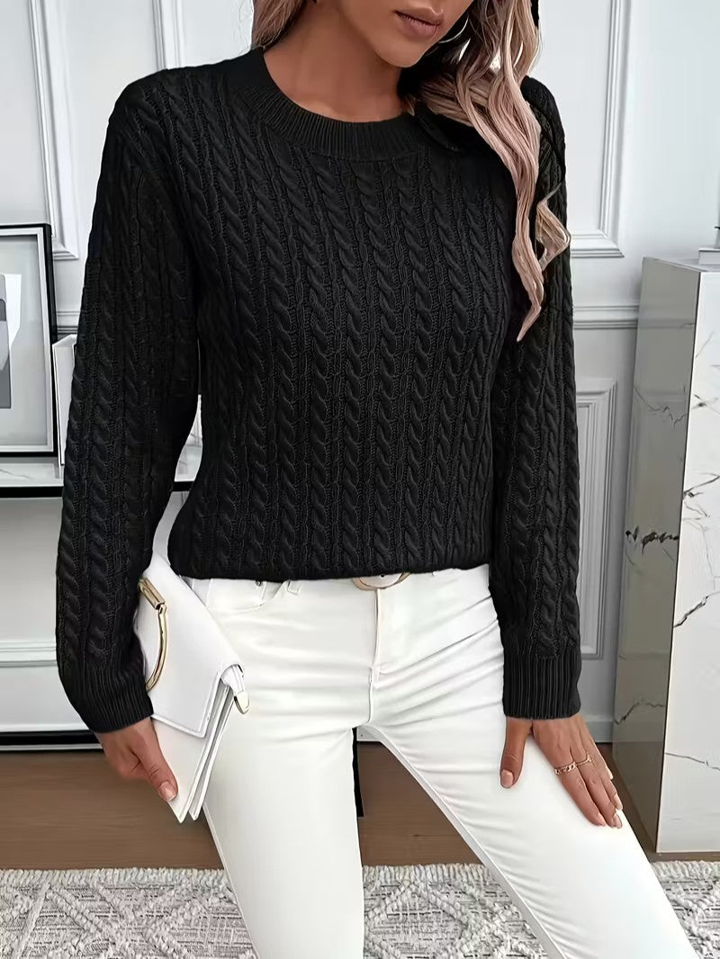 Classic Cable Knit Jumper - Women Knitted Jumper - Wild Eye Vision