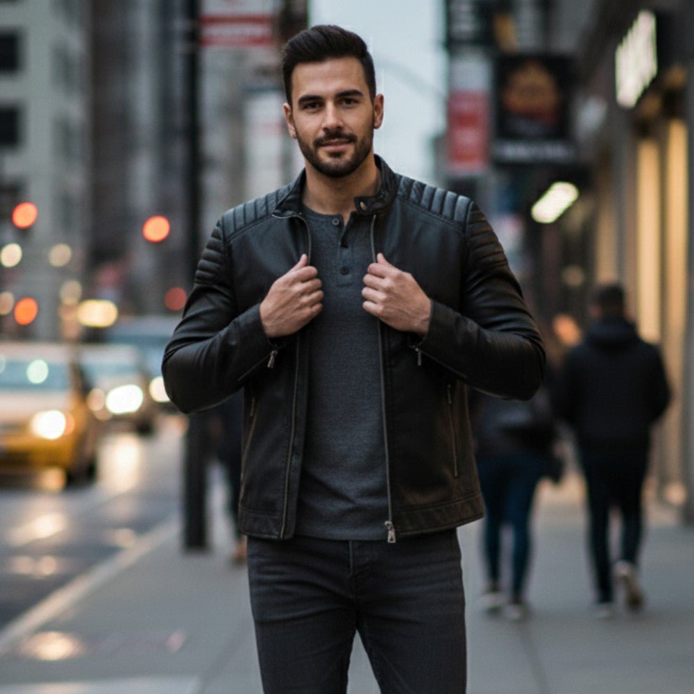 Classic Tailored Leather Jacket - Men's Leather Jacket - Wild Eye Vision