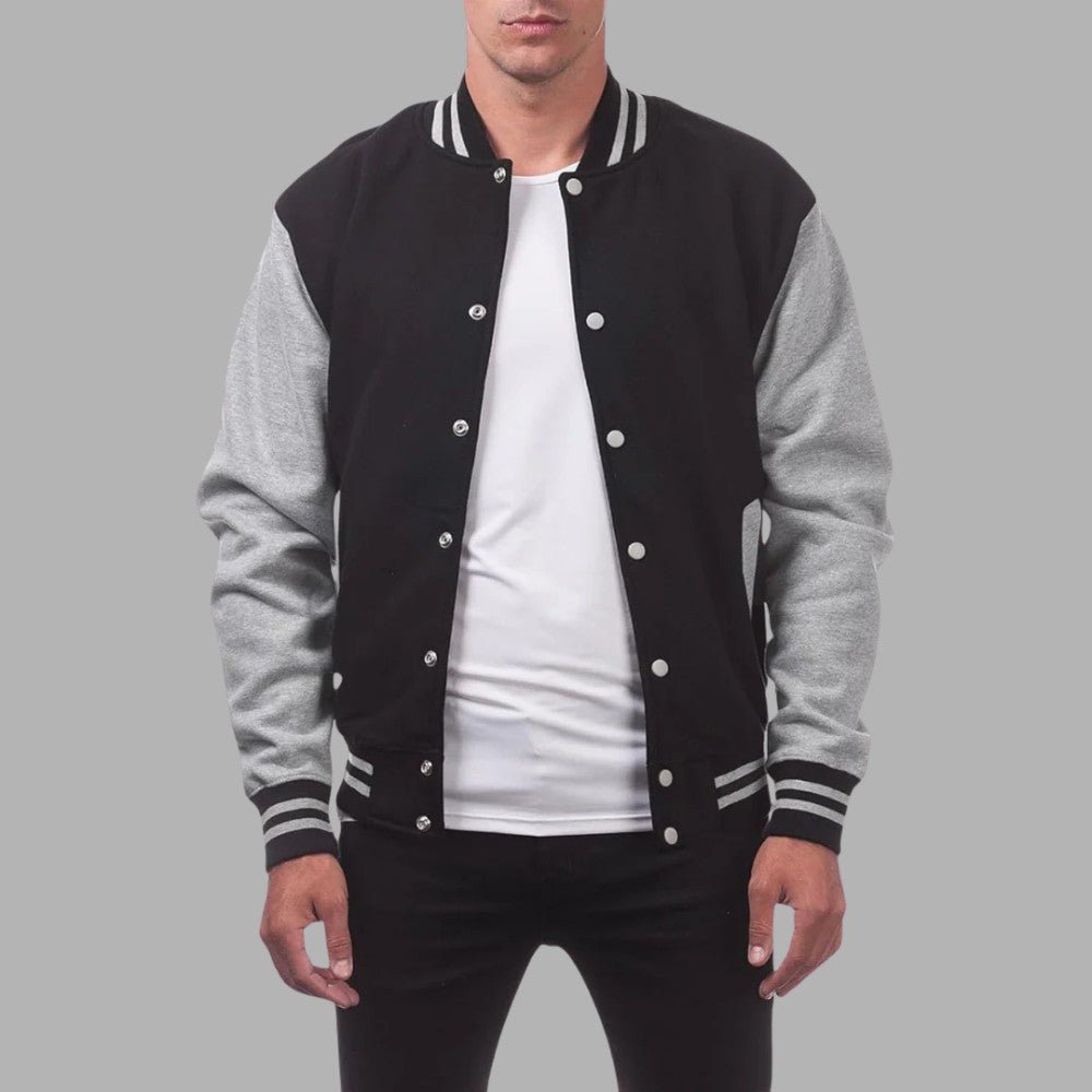 Classic Two - Tone Baseball Jacket - Men's Baseball Jacket - Wild Eye Vision