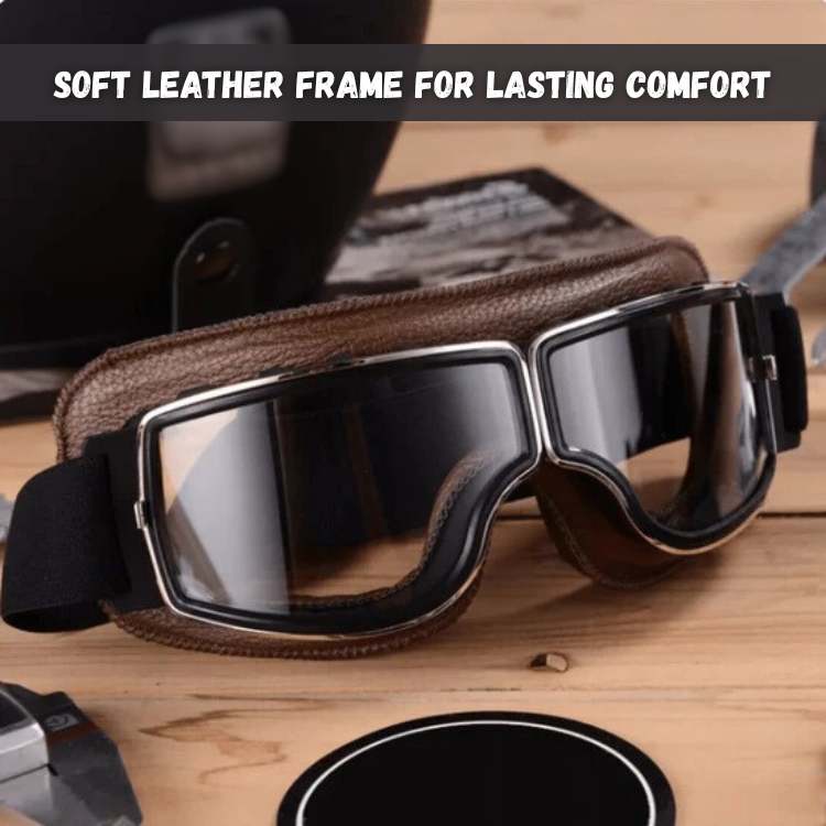 ClassicRide Vintage Leather Motorcycle Goggles - Motorcycle Goggles - Wild Eye Vision