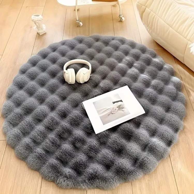 CloudSoft Faux Fur Round Rug - Rug - Wild Eye Vision