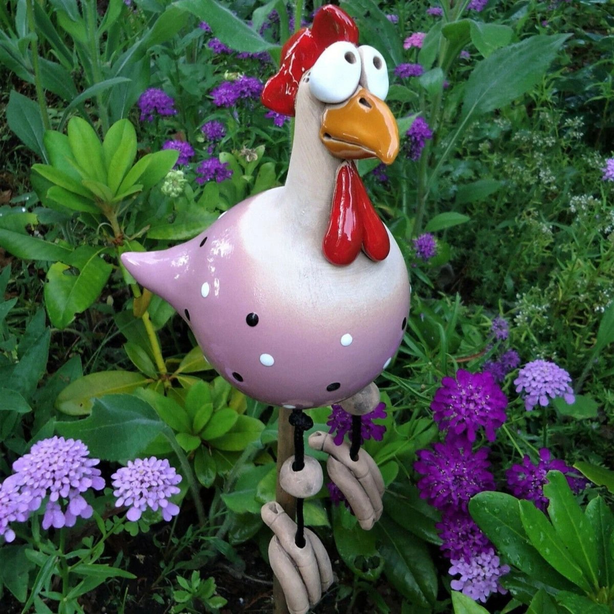 Colorful Garden Chicken Figurines - Garden Chicken Decoration - Wild Eye Vision
