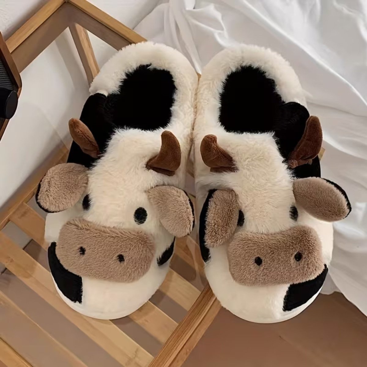 Cute Cow Plush Slippers for Women - Slippers - Wild Eye Vision