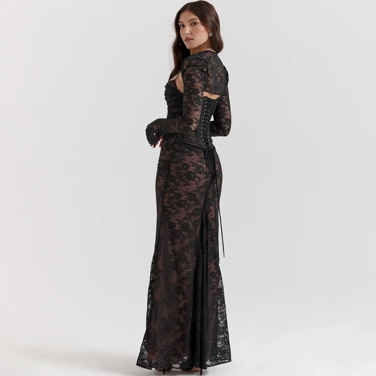Elegant Lace Maxi Dress - Maxi Dress - Wild Eye Vision