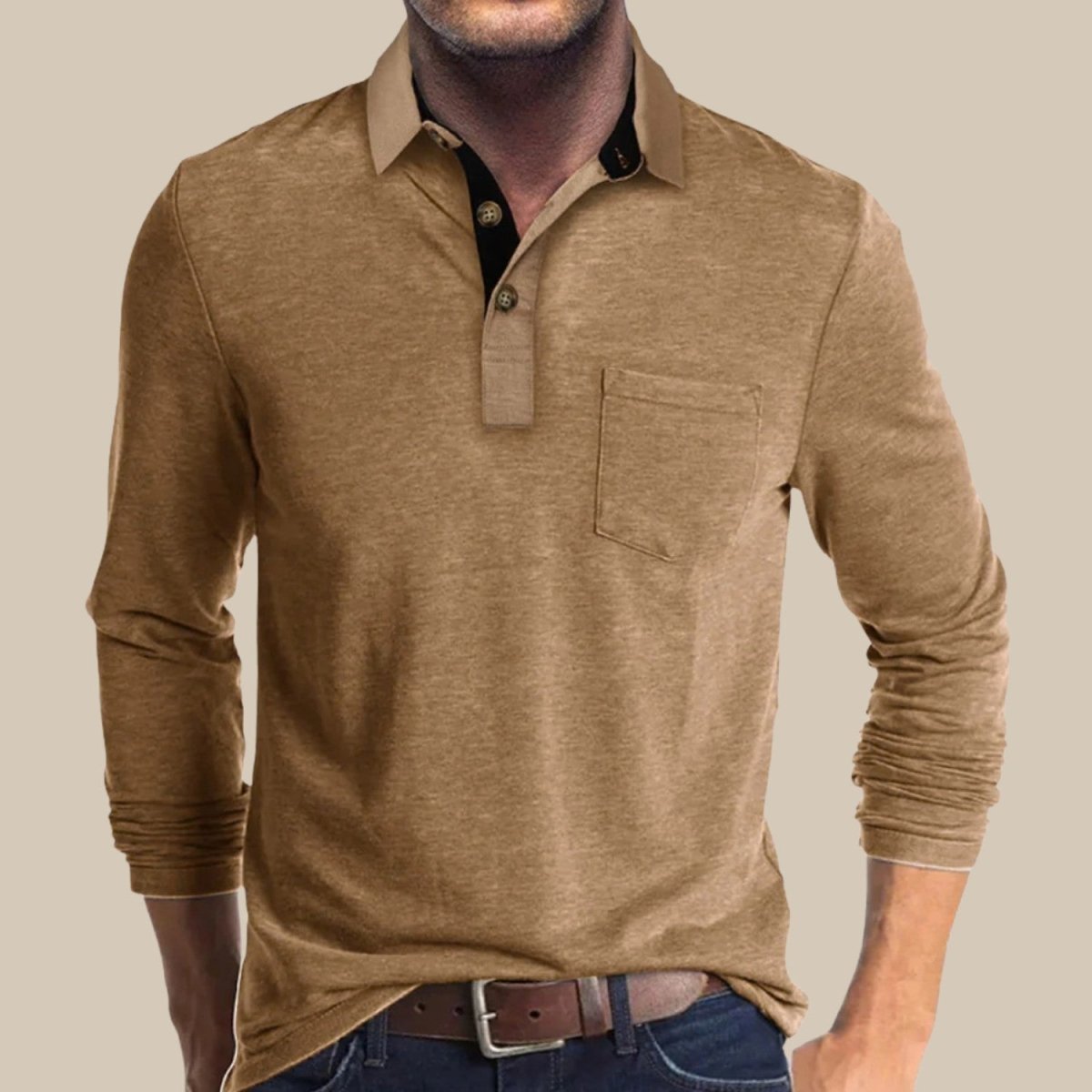 Elegant Long Sleeve Polo Shirt - Polo Shirts - Wild Eye Vision