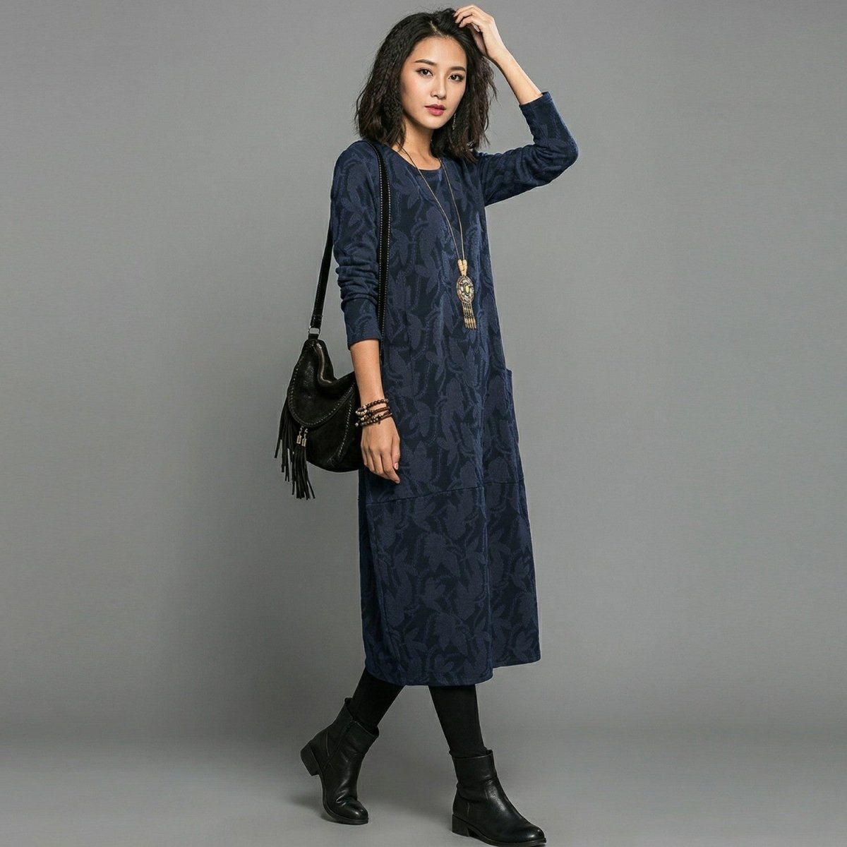 Elegant Printed Maxi Dress - Maxi Dress - Wild Eye Vision