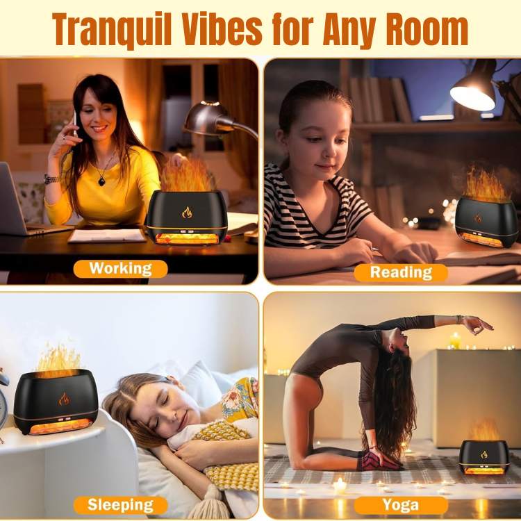 FlameWave Himalayan Flame Mist Diffuser - Essential Oil Diffusers - Wild Eye Vision