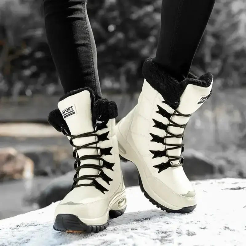 Snow Booties Best Waterproof Snow Boots For Ladies Fleece-Lined