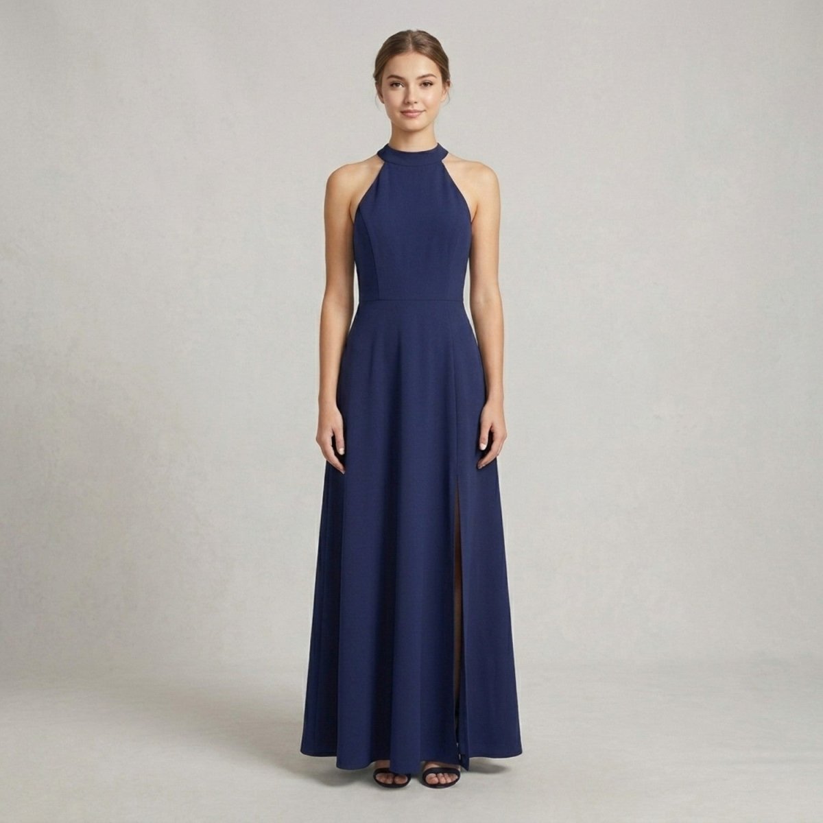 High Neck Slit Maxi Dress - Maxi Dress - Wild Eye Vision