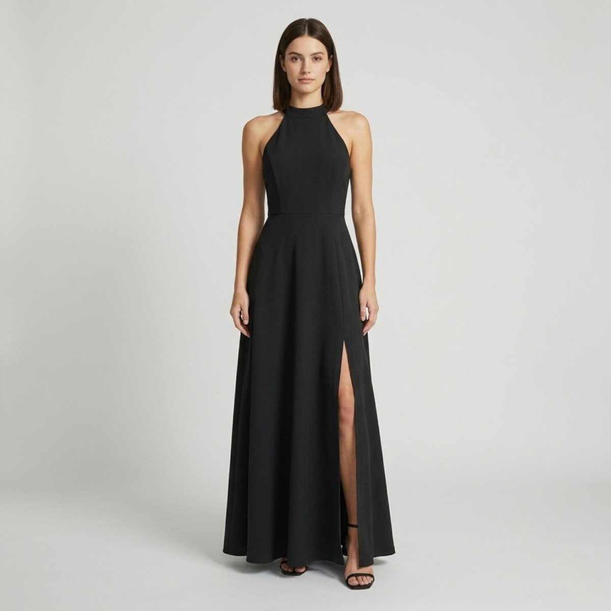 High Neck Slit Maxi Dress - Maxi Dress - Wild Eye Vision